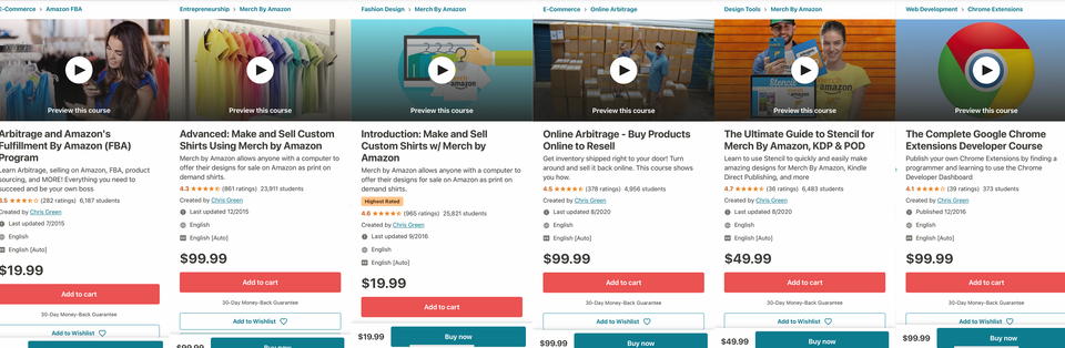 Chris Green's Udemy Courses